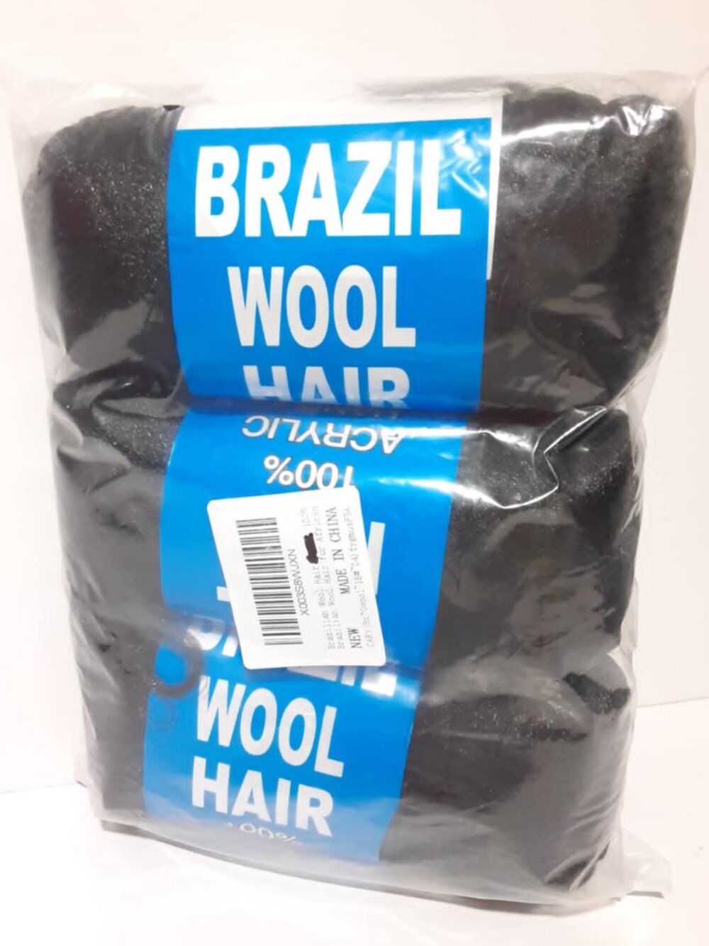 Brazilian Wool Hair 100% Acrylic Knitting Yarn 3 Skeins Braiding Twisting